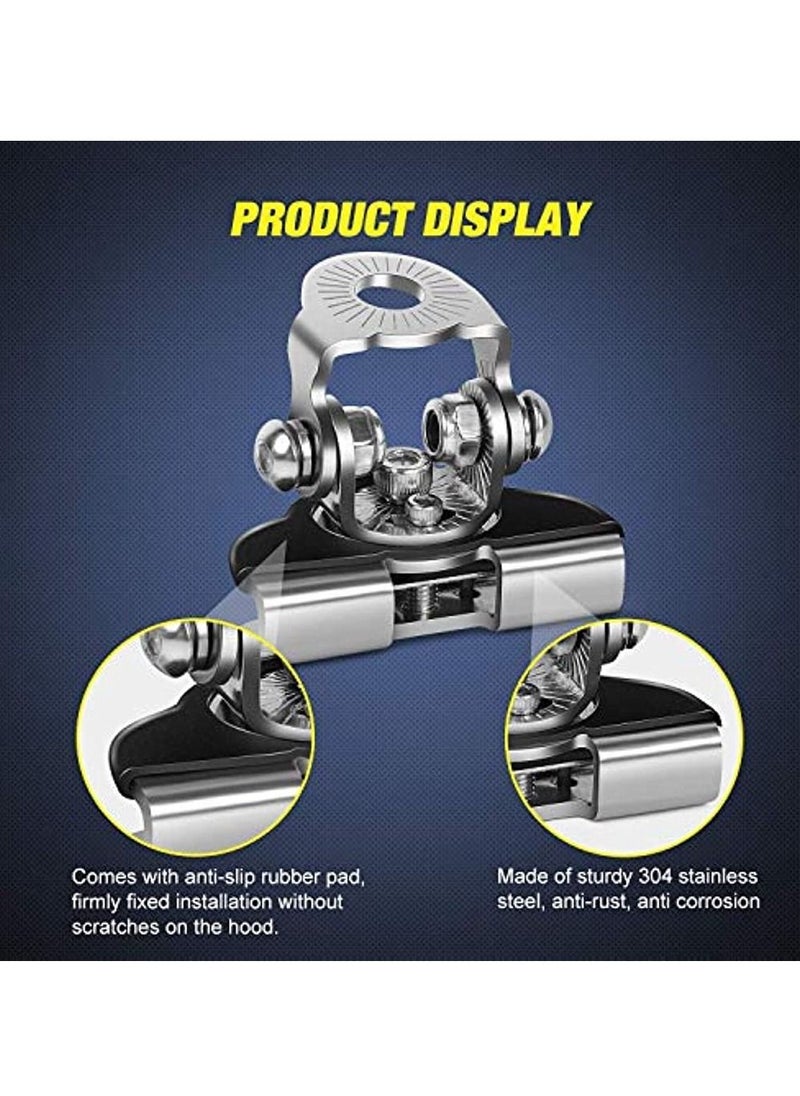 OIMG - Led Light Bar Mounting Bracket Nilight 2Pcs Universal Adjustable Pillar Hood Led Work Light Mount Bracket Clamp Holder For Off Road Jeep Truck Suv Installing Without Drilling - Image 1
