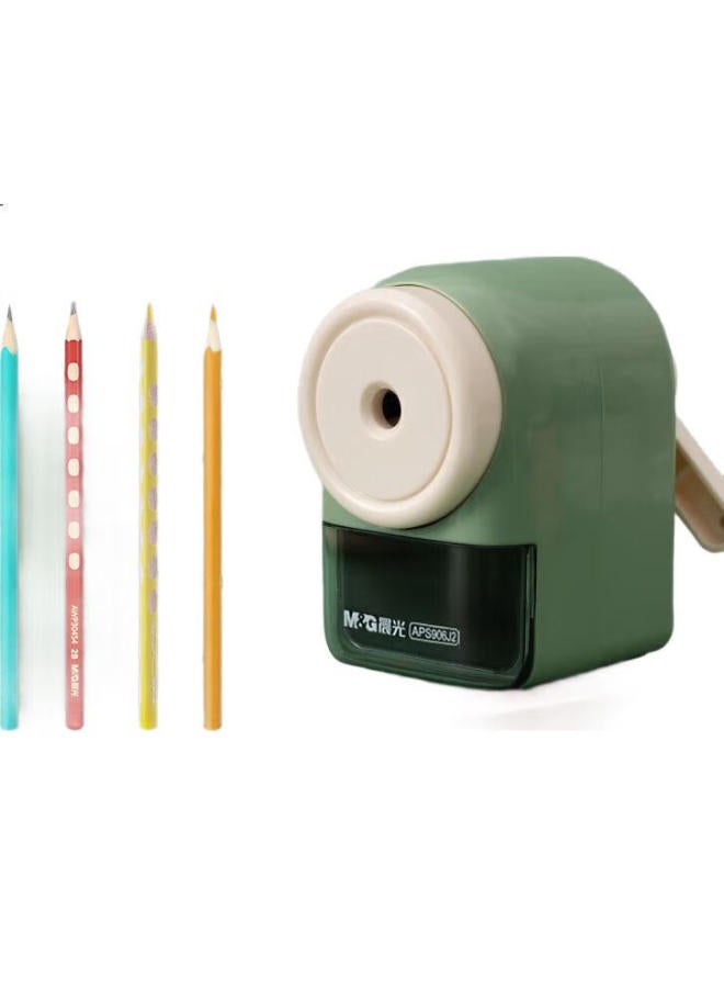 M.G M&G Stationery Hand-Crank Pencil Sharpener, Student Pencil Sharpener, 5 Adjustable Thickness Settings, Automatic Lead Insertion, Green Aps906J2 - Image 2