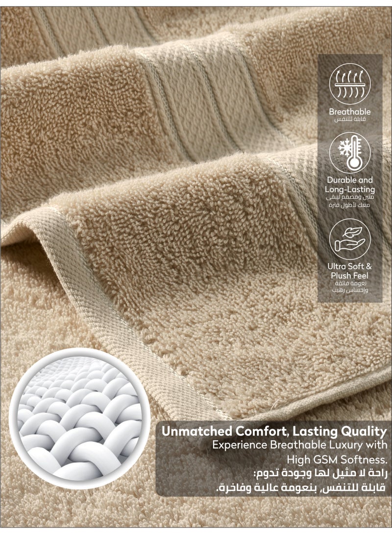 Donetella Premium 100 % Combed Cotton 1-Pcs Bath Sheet (85 X 172 CM) 600 GSM Large Towel, Highly Absorbent, Quick Dry,Best Towel for Bathroom, Spa And Hotel,White - Image 5