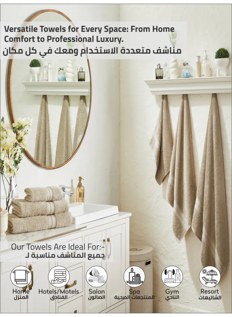 Donetella Bath Sheet 1pcs ( 85x172cm) Premium 100 % Combed Cotton 1-Pcs Bath Sheet (85 X 172 CM) 600 GSM Large Towel, Highly Absorbent, Quick Dry,Best Towel for Bathroom, Spa And Hotel,White  | Best Price UAE