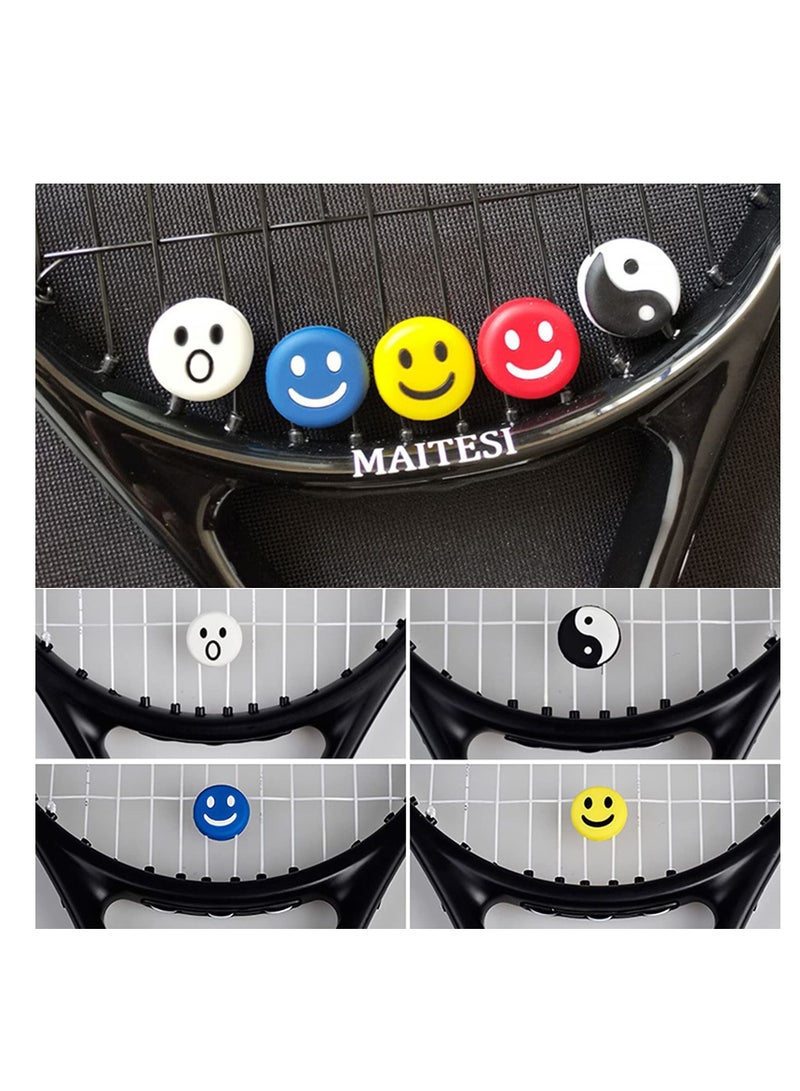 Tennis Racket Vibration Dampeners, 10 Pcs Colorful Silicone Shock Absorbers for Strings, Great Players