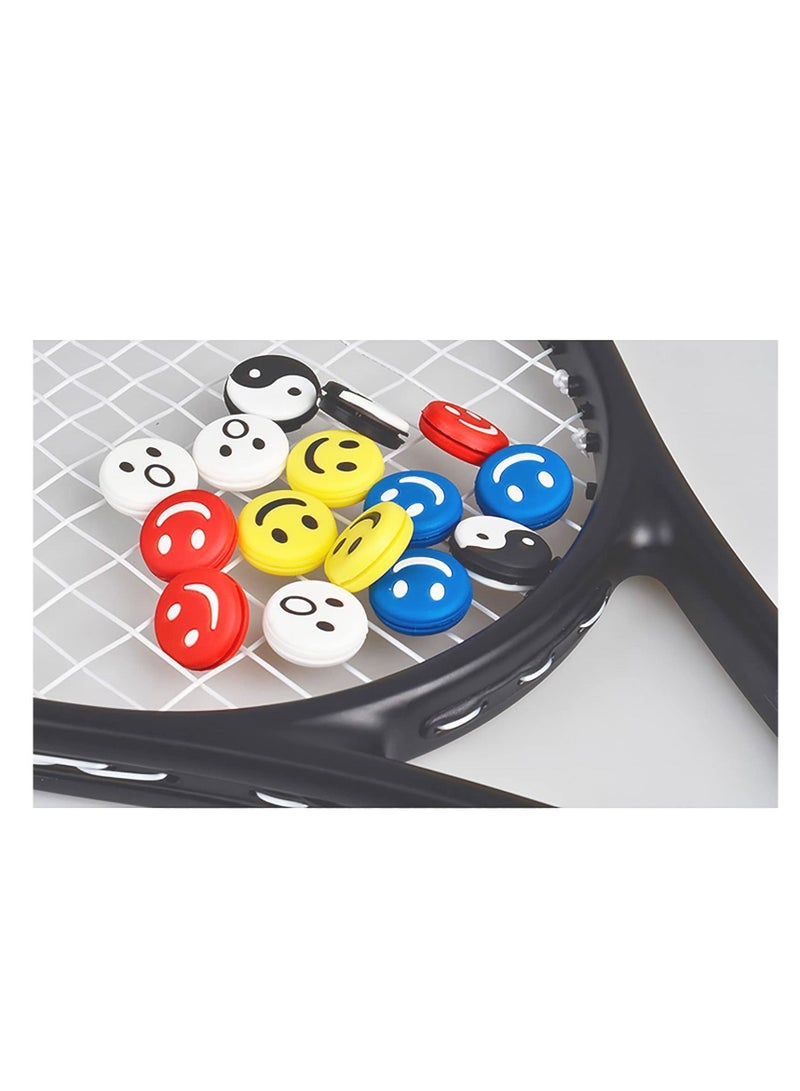 Tennis Racket Vibration Dampeners, 10 Pcs Colorful Silicone Shock Absorbers for Strings, Great Players