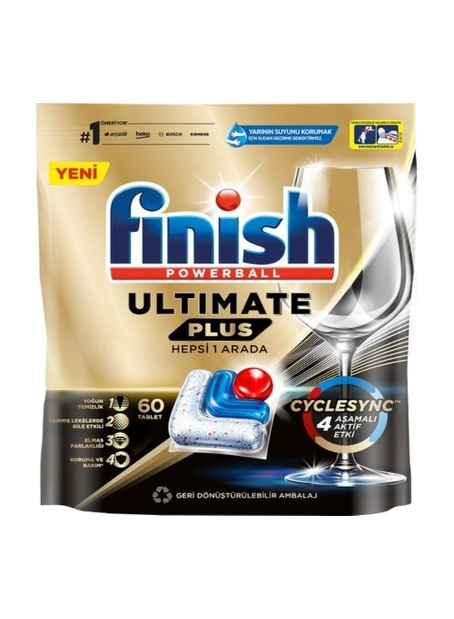 Finish Ultimate Powerball Dishwasher Tablets 60's Lemon