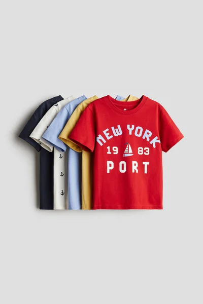 H&M 5-Pack Jersey T-Shirts
