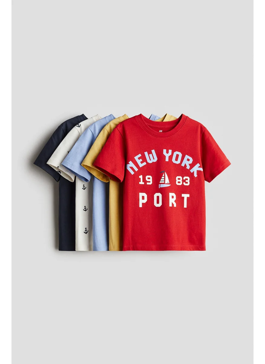 H&M 5-Pack Jersey T-Shirts