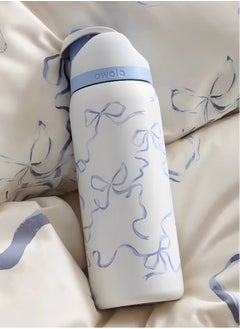 Blue and white 24oz