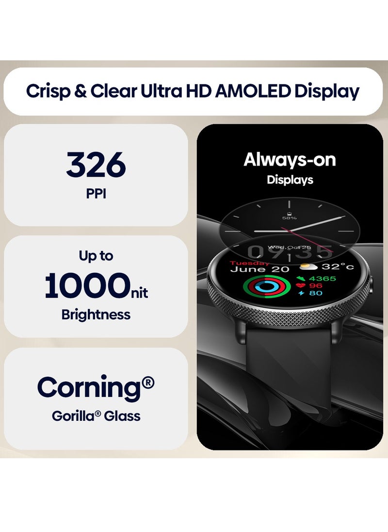 Zeblaze - Smart Watch 1.43'' AMOLED Smart Watches for Men Women Smartwatch with Bluetooth Make/Answer Calls Fitness Modes and Sleep Modes Multi-app Message Reminder Multi Language 260 mAh - Image 1