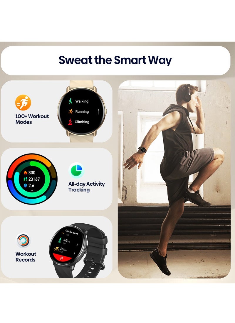 Zeblaze - Smart Watch 1.43'' AMOLED Smart Watches for Men Women Smartwatch with Bluetooth Make/Answer Calls Fitness Modes and Sleep Modes Multi-app Message Reminder Multi Language 260 mAh - Image 1