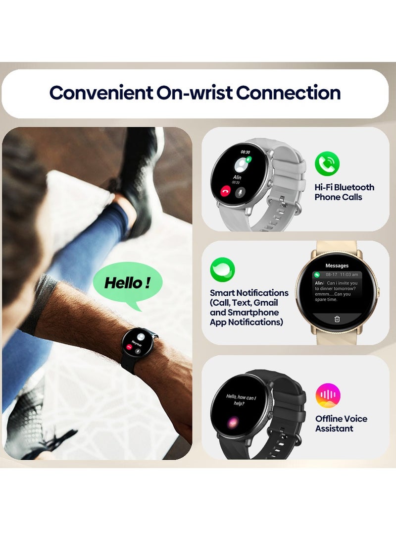 Zeblaze - Smart Watch 1.43'' AMOLED Smart Watches for Men Women Smartwatch with Bluetooth Make/Answer Calls Fitness Modes and Sleep Modes Multi-app Message Reminder Multi Language 260 mAh - Image 1