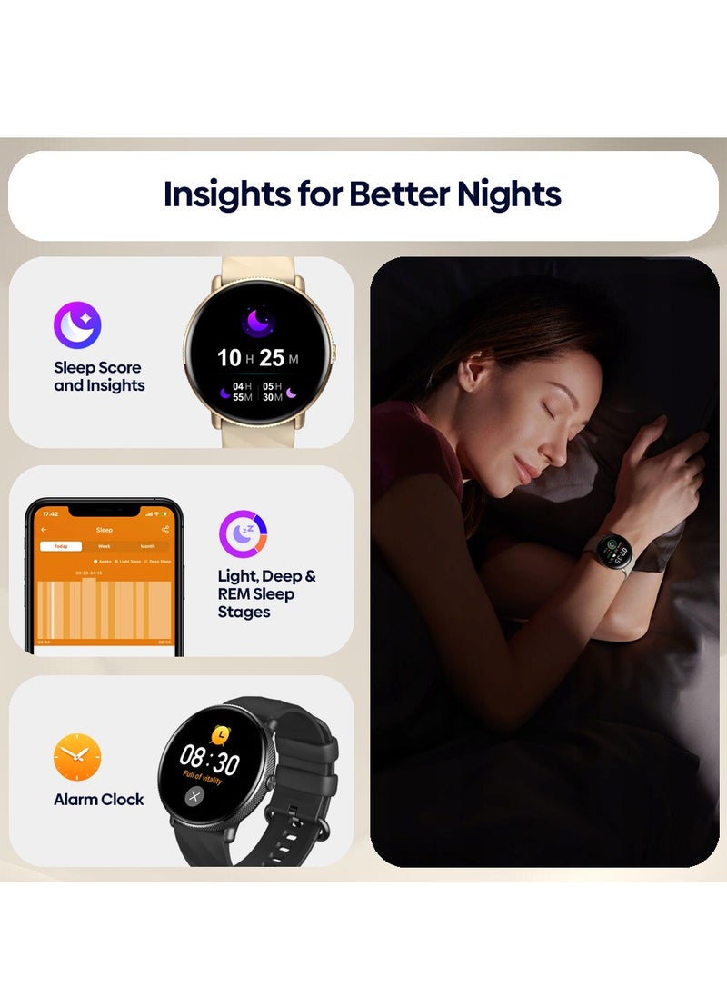 Zeblaze - Smart Watch 1.43'' AMOLED Smart Watches for Men Women Smartwatch with Bluetooth Make/Answer Calls Fitness Modes and Sleep Modes Multi-app Message Reminder Multi Language 260 mAh - Image 1