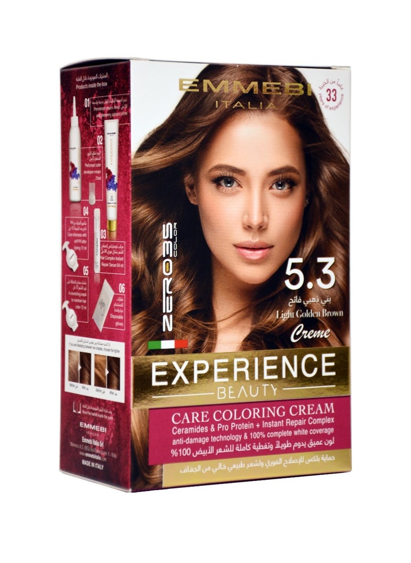 EMMEBI ITALIA Beauty Experience Care Coloring Cream Light Golden Brown 5.3 