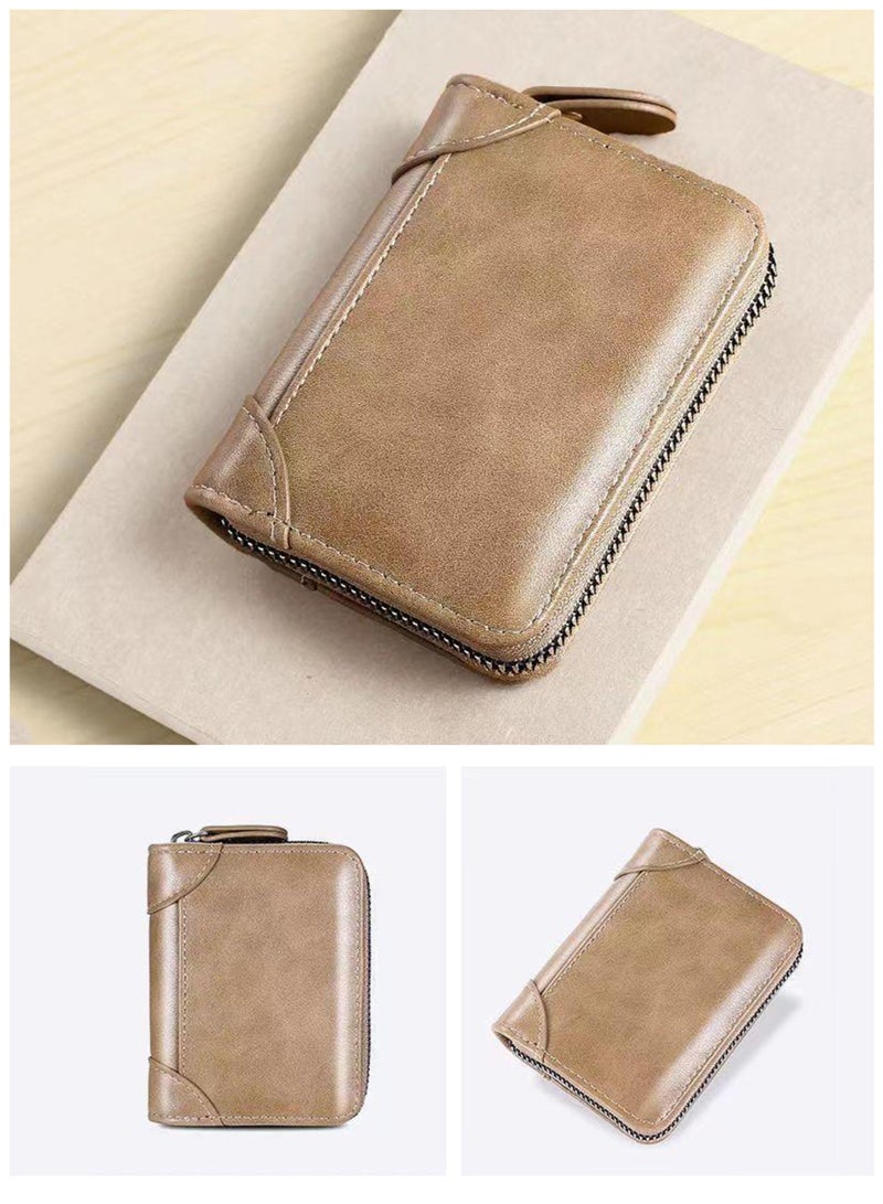 Card Bag Large Capacity Multi-card Compact Portable Driver's License Card Bag Khaki - Image 2