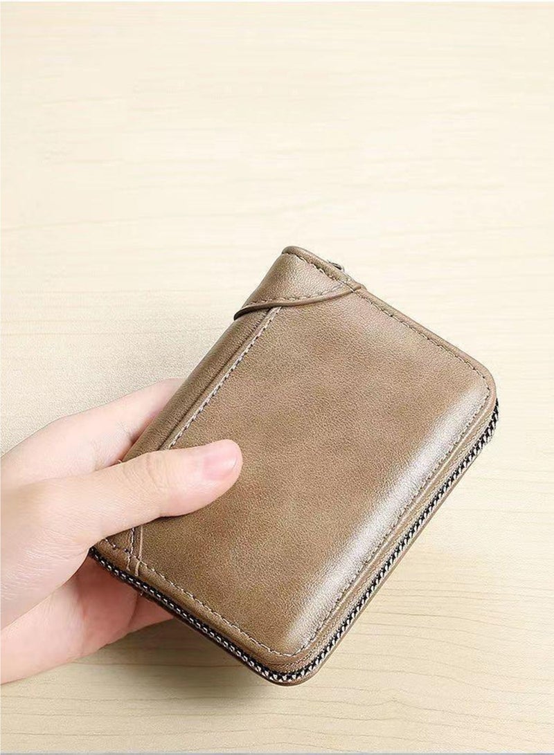 Card Bag Large Capacity Multi-card Compact Portable Driver's License Card Bag Khaki - Image 4