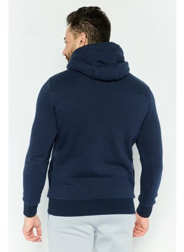 Pepe Jeans Men Hooded Long Sleeve Embroidered Full Zip Sweatshirt, Navy  - Image 4