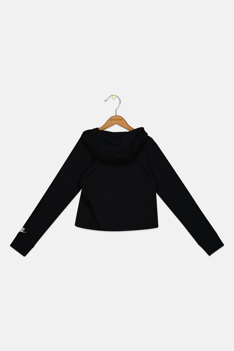 Nike Kids Girl Long Sleeves Outdoor Sweatshirt, Black  - Image 2