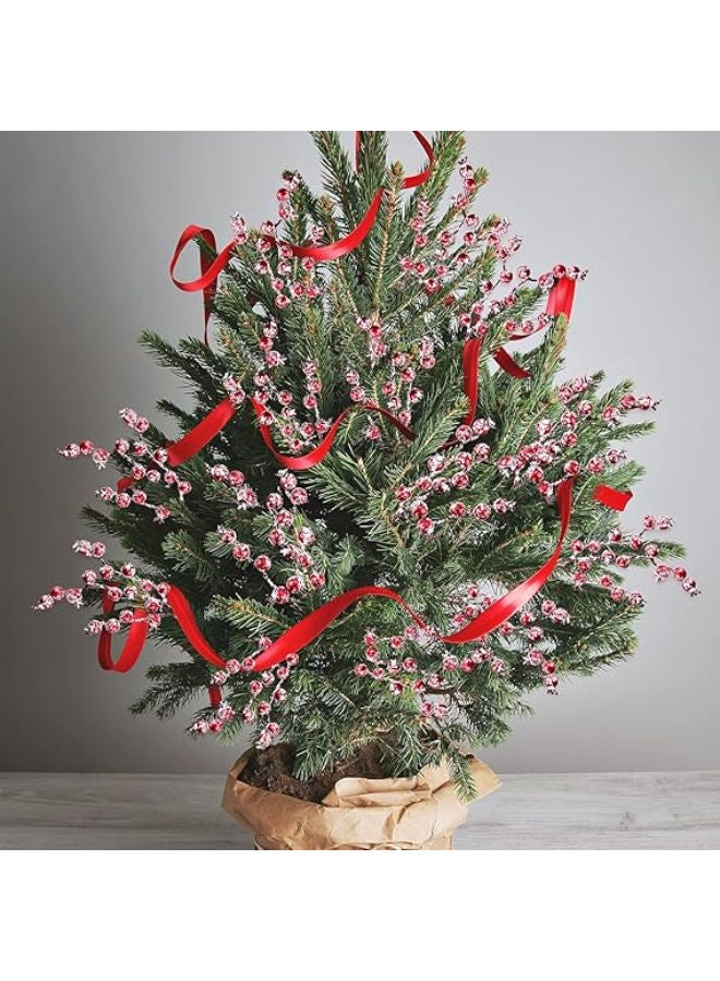 12 Pack Christmas Artificial Red Berry Picks - Image 4