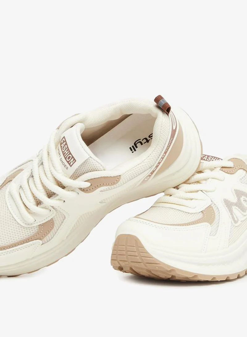 Styli Active  Chunky Sole Lace Up Sneakers for Women | Best Price UAE