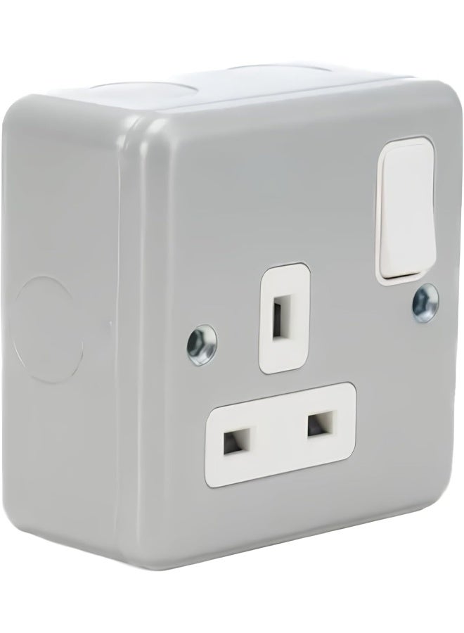 melfi Metal Clade Electrical Wall Switch: Epoxy Gray Powder Coated For Enhanced Durability - Image 1