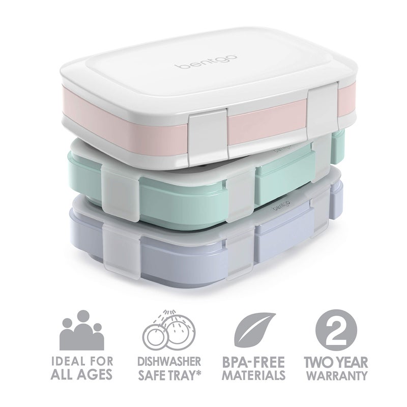 Bentgo Fresh 3-Pack Meal Prep Lunch Box Set - Reusable 3-Compartment Containers for Meal Prepping, Healthy Eating On-the-Go, and Balanced Portion-Control - BPA-Free, Microwave & Dishwasher Safe - Image 3