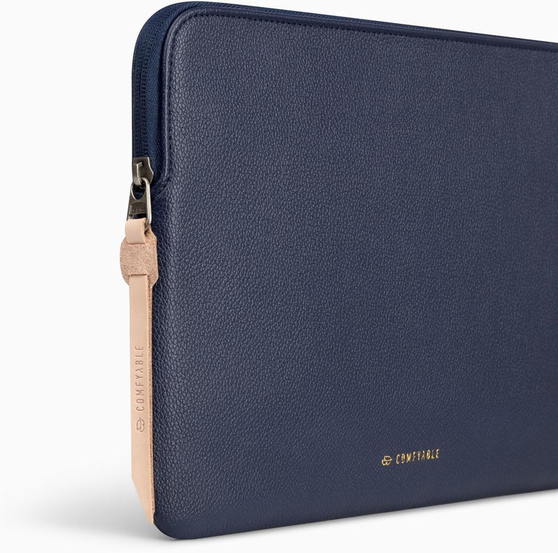 كومفيابل حقيبة كمبيوتر لوحي متوافقة مع iPad Air 11 بوصة M3 2025، iPad Pro 11 بوصة M5 2025 ولوحة المفاتيح الذكية/السحرية مع حامل قلم - حقيبة جلد PU مقاومة للماء - غلاف نحيف - أزرق منتصف الليل - Image 2