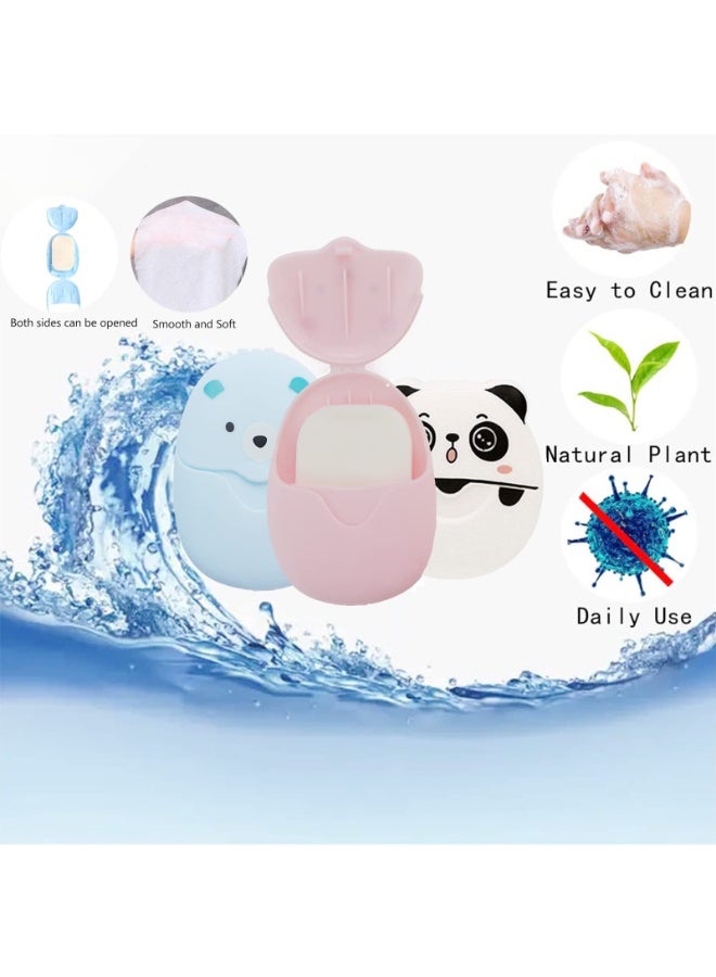 هيدفانا 3 علب صفائح صابون محمولة، صفائح صابون للسفر، إكسسوارات التنظيف الشخصي الخارجي - Image 2