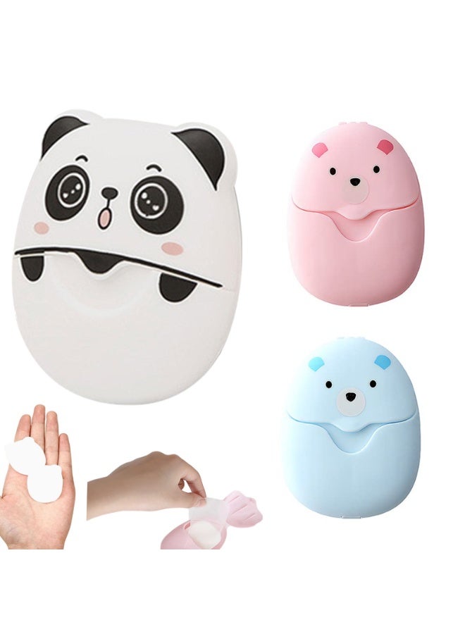 هيدفانا 3 علب صفائح صابون محمولة، صفائح صابون للسفر، إكسسوارات التنظيف الشخصي الخارجي - Image 1