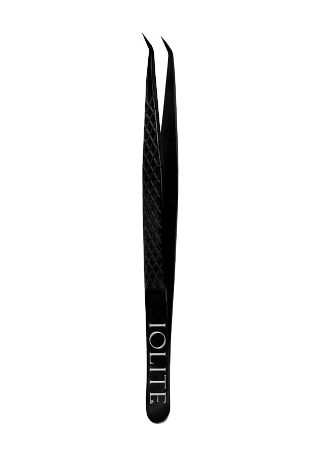 IOLITE Lash Tweezers Professional Stainless Steel Curved Precision Tweezer for Eyelash Extensions, Volume Lashes, Electronics, Laboratory Work, Jewelry-Making,Crafting,Soldering, 2D-3D False Lashes, Nail Art - Image 1