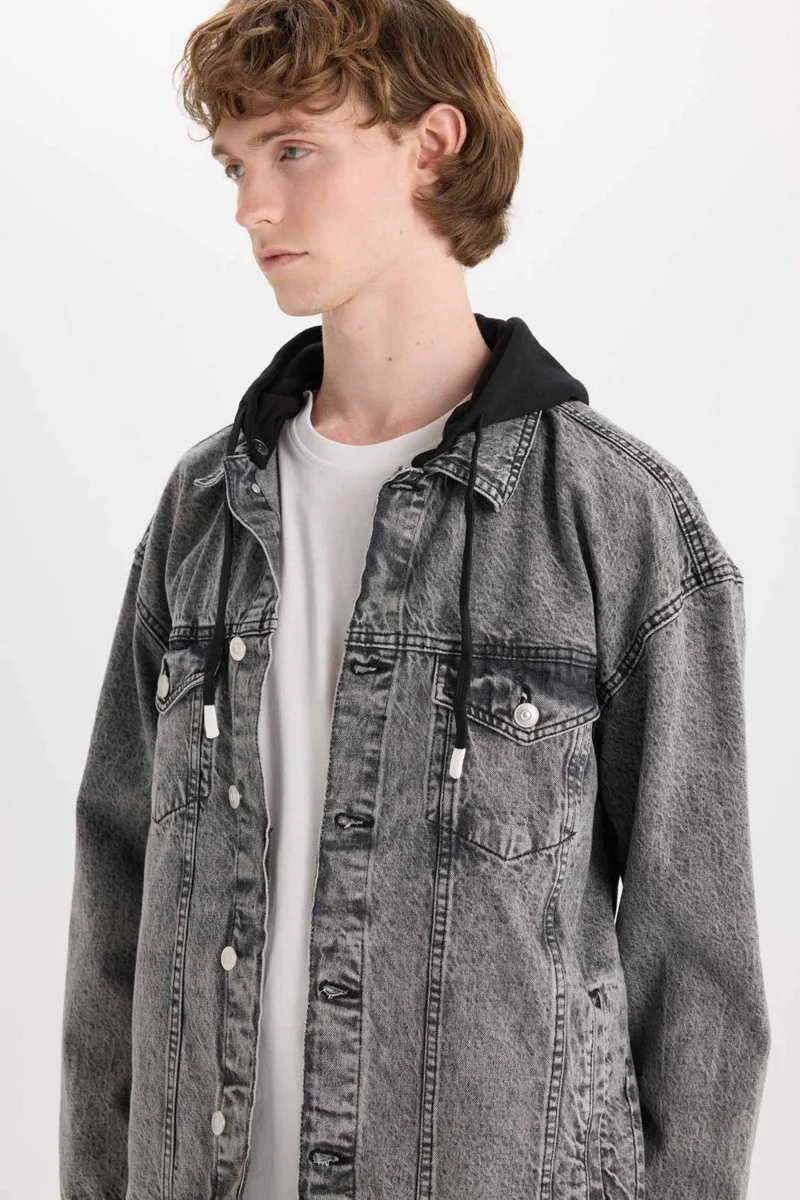 Defacto  Oversize Fit Denim Jacket for Men | Best Price UAE
