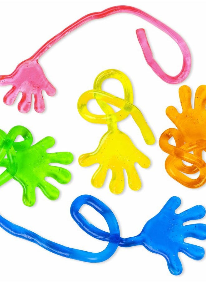 Super Z Outlet Vinyl Glitter Mini Sticky Hands Toys for Children Party Favors, Birthdays - 1 1/4" (72 Count)  - Image 4