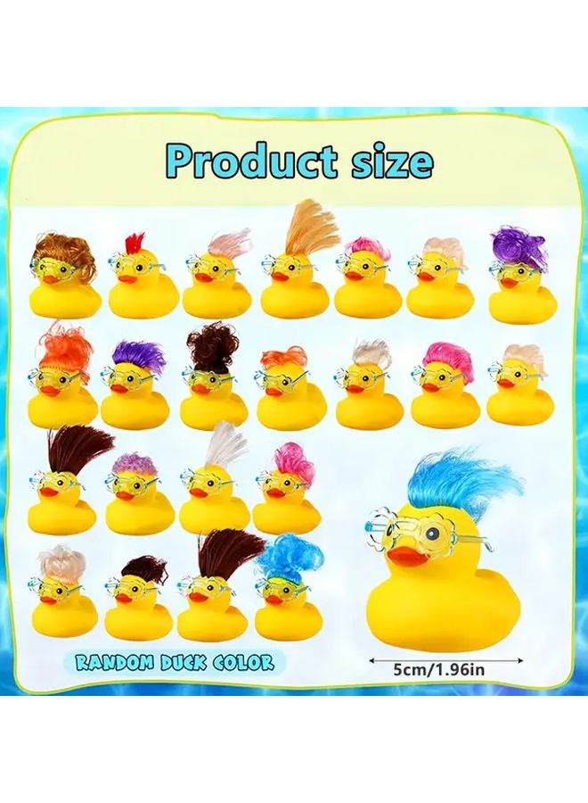 10pcs Hair Duck Costume Wigs with Glasses for Party Brown Blonde Pink Blue Green - Image 3