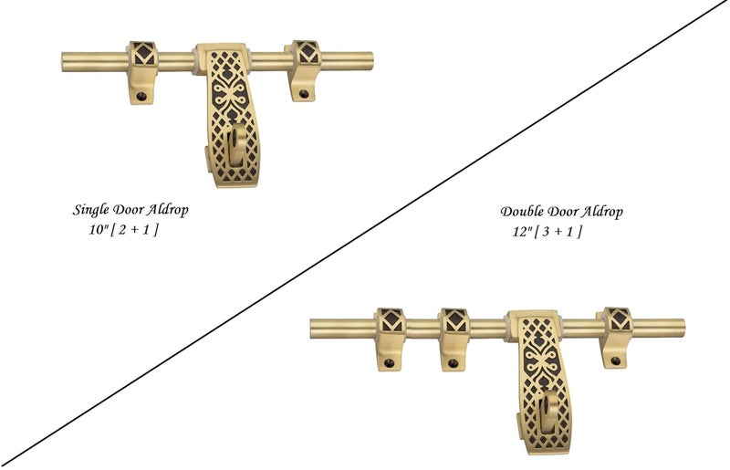 Compass قفل COMPASS سلسلة الماس نحاس ثقيل لباب مفرد لمنزل أو مكتب لون قهوة عتيق 10 بوصة - Image 5
