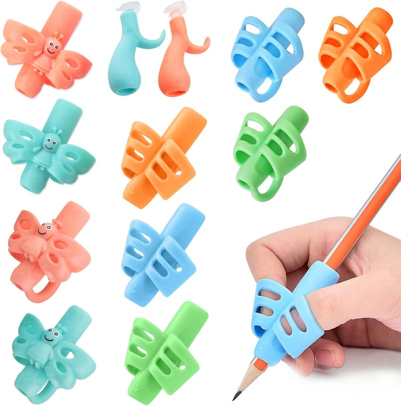 JuneLsy Pencil Grips for Kids Handwriting Pencil Gripper Pencil Holder Posture Correction Training Writing AIDS for preschooler Kids Toddler Children 3-7Year Learning to Write - Image 1