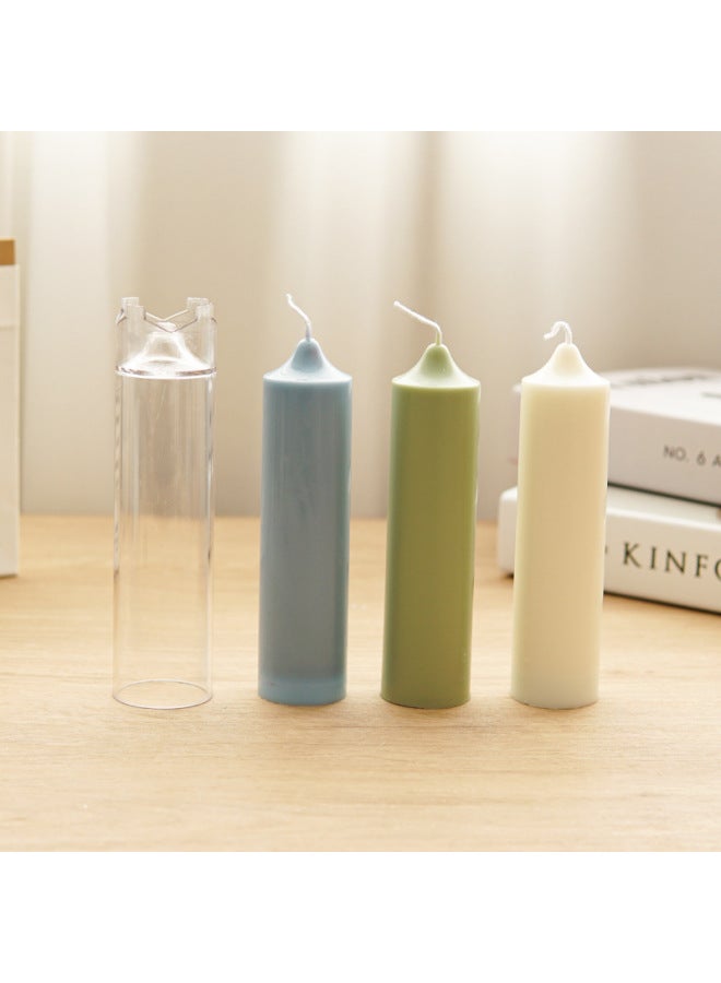 YIHAI Conjoined Church Top Candle Mold Steeple Cylindrical Scented Candle Diy Plastic Mold Pc Acrylic Mold - Image 2