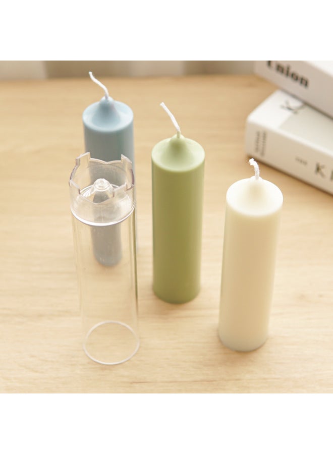 YIHAI Conjoined Church Top Candle Mold Steeple Cylindrical Scented Candle Diy Plastic Mold Pc Acrylic Mold - Image 3
