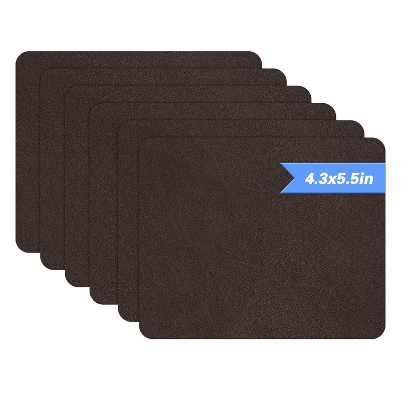Azobur Sofa Fabric Repair Patch, 6 Piece Microfiber Patches, Self Adhesive Fabric Sofa Patch Repair Fabric, Luxurious Look, Quick Fix Sofa.(Dark Brown) - Image 1