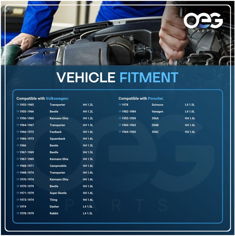 Parts Player OEG Parts New Distributor Compatible With Porsche 356B VW Beetle Campmobile Dasher 1955-1984 231 178 008, 231 178 009, 231178008, 231178009 - Image 4