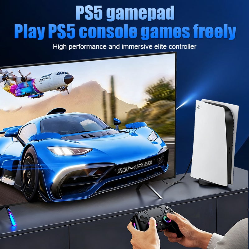 يد تحكم بلوتوث لجهاز PS5 مع إضاءة RGB وبرمجة ماكرو - Image 3