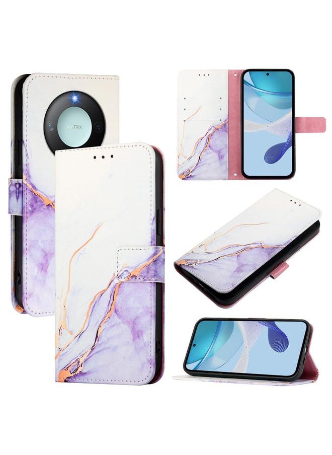Zaboon Case For Honor X9c Smart 5G PT003 Marble Pattern Flip Leather Phone Case  - Image 1