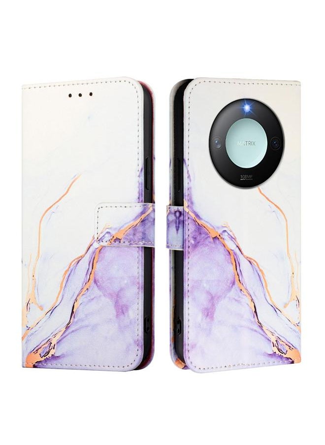 Zaboon Case For Honor X9c Smart 5G PT003 Marble Pattern Flip Leather Phone Case  - Image 3