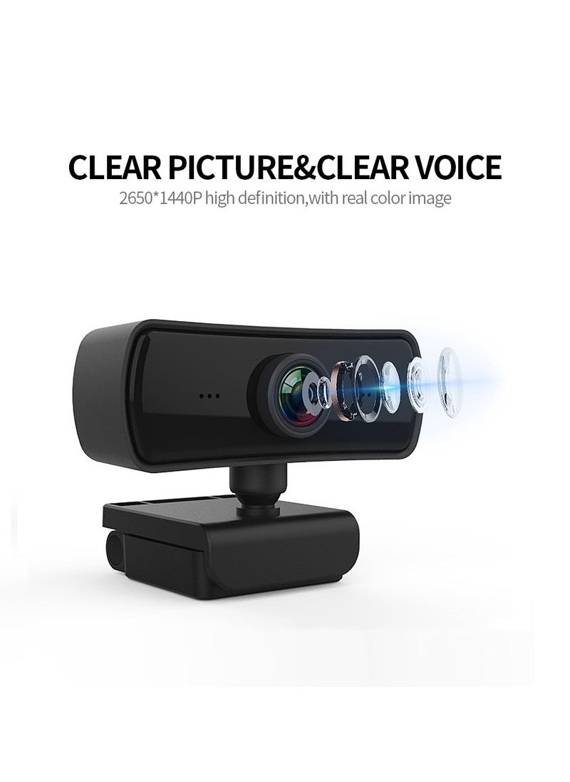 Generic - USB2.0 HD Webcam Autofocus Video Computer Camera With Noise Reduction Microphone For PC Laptop - Image 1