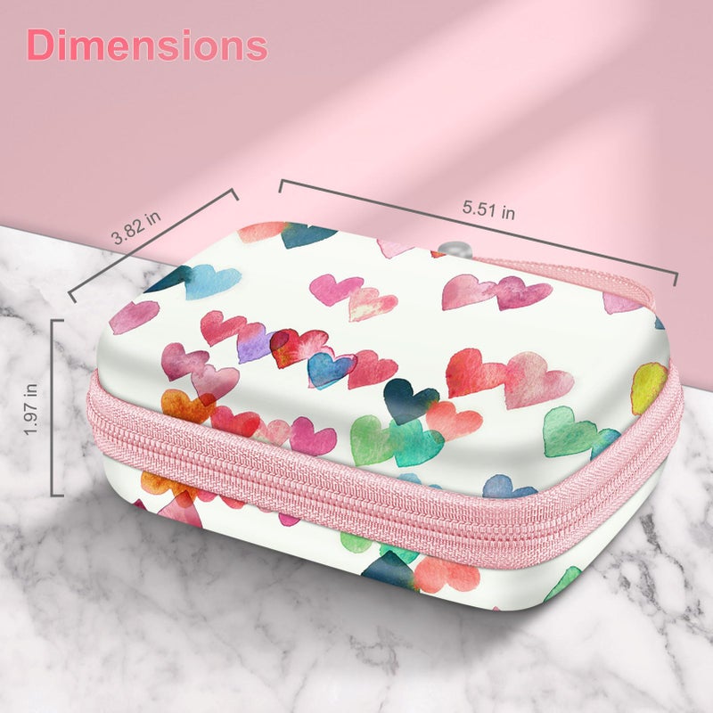 Fintie Digital Camera Case Compatible with Kodak Pixpro FZ55/ FZ45/ FZ53/ FZ43/ WPZ2, Canon PowerShot ELPH 360/ Lecran/CAMKORY, Small Cameras Carrying Bag, Raining Hearts - Image 3