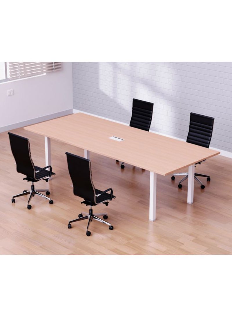 Mahmayi Figura 72-18 4 Seater Oak Conference-Meeting Table - Image 1