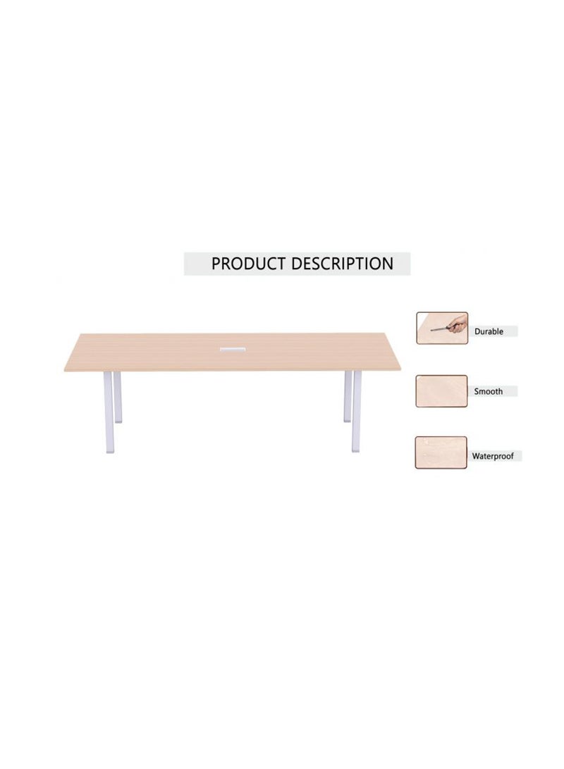 Mahmayi Figura 72-18 4 Seater Oak Conference-Meeting Table - Image 3