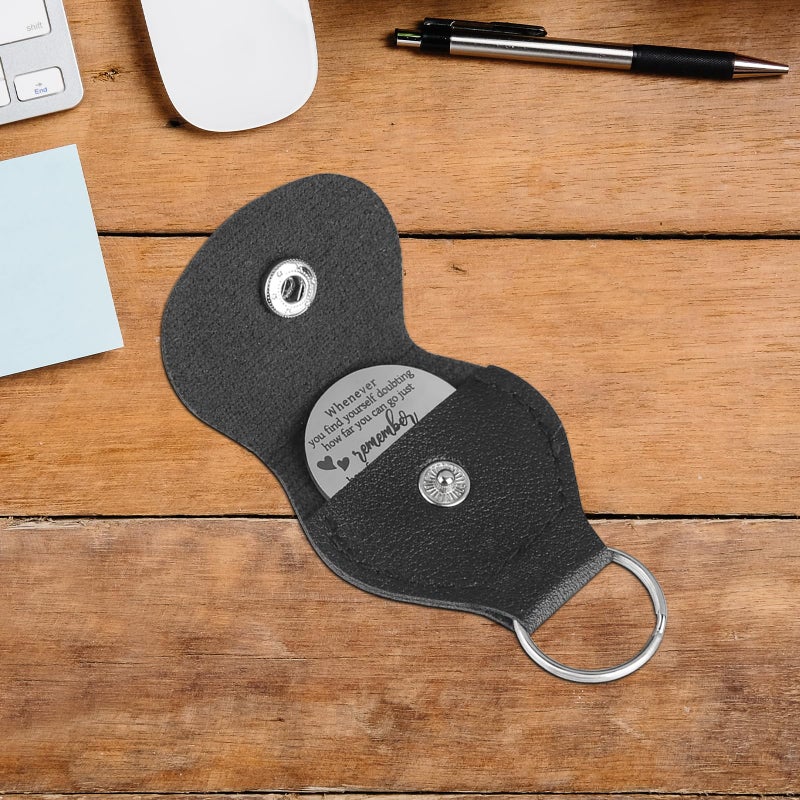 Chambom Pocket Hug Token - Long Distance Relationship Keepsake Stainless Steel Double Sided Inspirational Gifts Graduation Gifts Father's Day Mothers Day Friends Christmas Gift for Mom with Keychain - Image 4