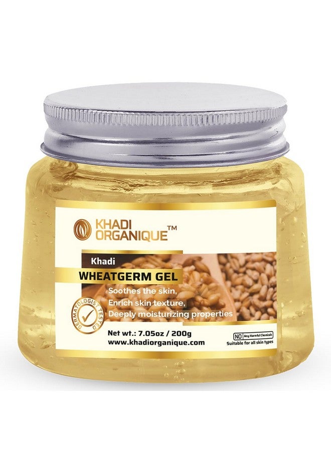Khadi ORGANIQUE Aloe Vera Gel With Wheatgerm, Green Tea & Licorice | 100% Natural For Skin, Face & Hair | Aloe Vera For Acne Free, Glowing & Radiant Skin | Best For Women & Men - 200Gm