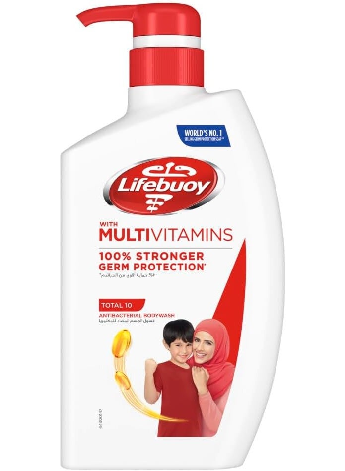 Antibacterial Body Wash, Total 10, for 100% stronger germ protection* & hygiene 920ml