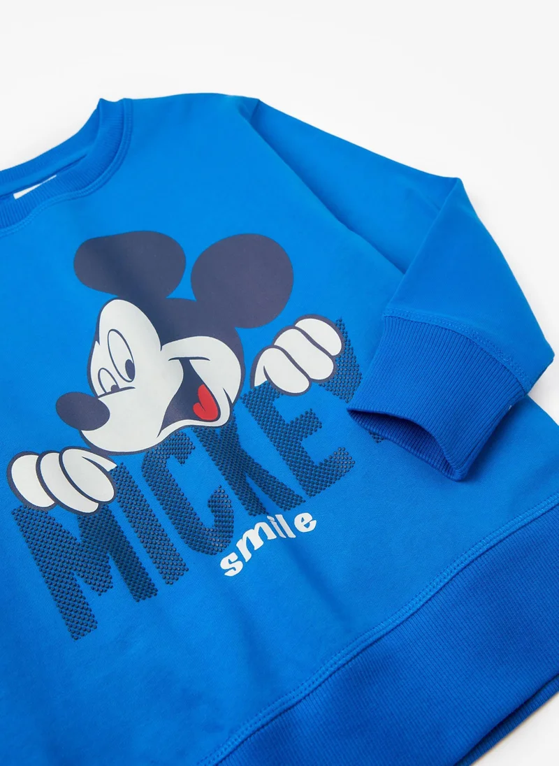 Zippy Brushed Cotton Sweatshirt for Boys 'Mickey', Blue