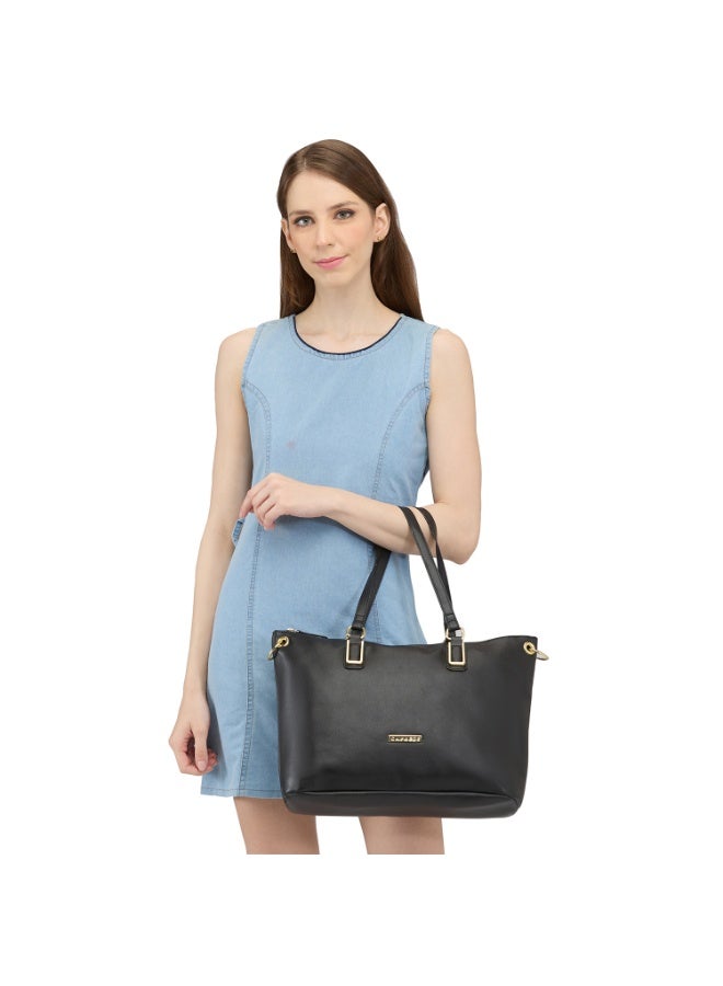 CAPRESE AMELIA SATCHEL MEDIUM BLACK - Image 3