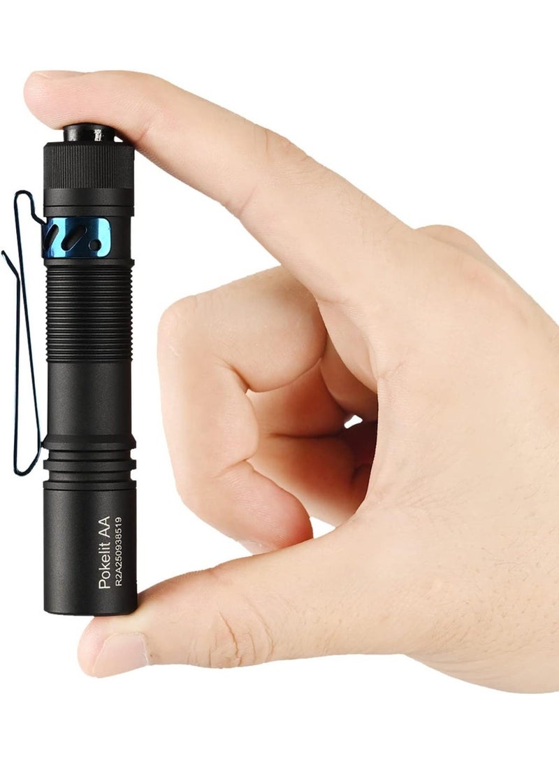 Acebeam Pokelit AA Rechargeable EDC Flashlight, 3 Brightness Levels, IP68 Waterproof Precision Optics (Everyday Carry, Camping, Outdoor Utility) - Image 1