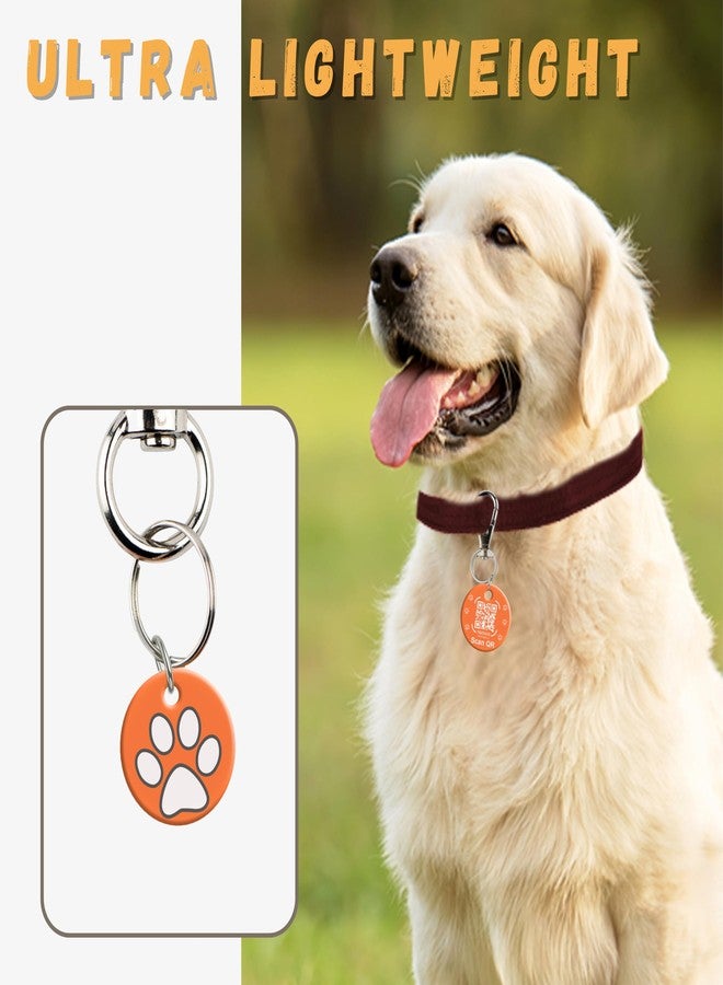 tag8 QR Code ID Tag for Dogs & Cats, Real-Time Scan Alerts, Online Pet Info Access, No Subscription or Fees, Durable Pet Tag for Collars - Orange - Image 5